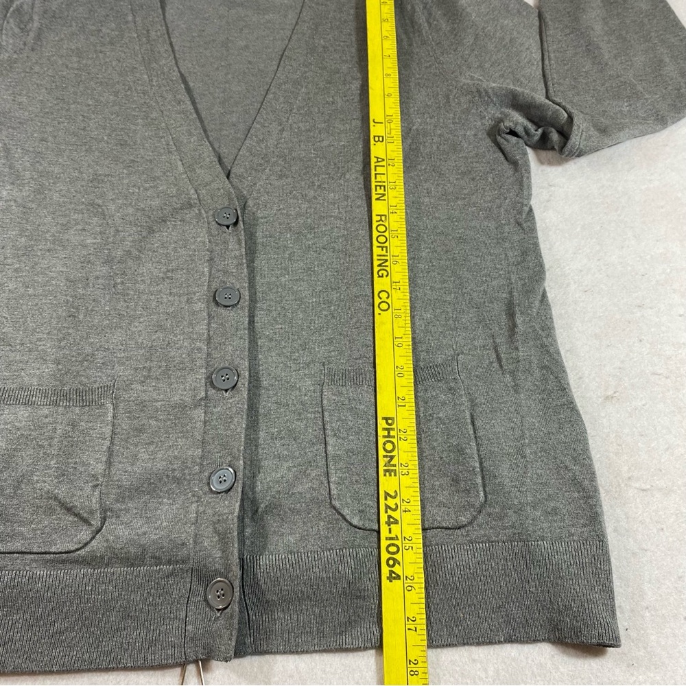Grace Elements Button Down Cardigan Stretchy Gray… - image 8